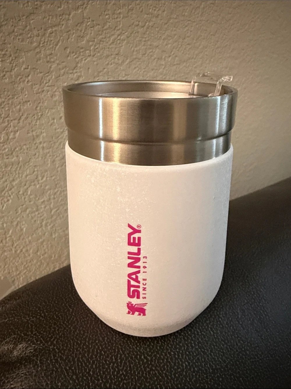 Stanley 10oz Wine Tumbler with Pink Logo and Stainless Lid
